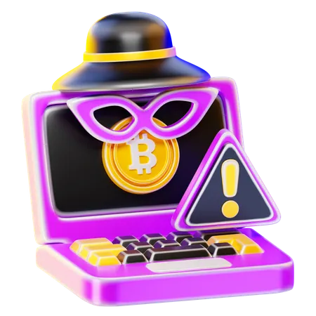 Bitcoin-Betrug  3D Icon