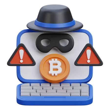 Bitcoin-Betrug  3D Icon