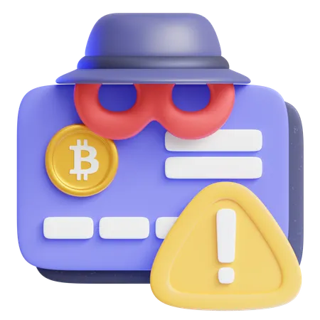 Bitcoin-Betrug  3D Icon