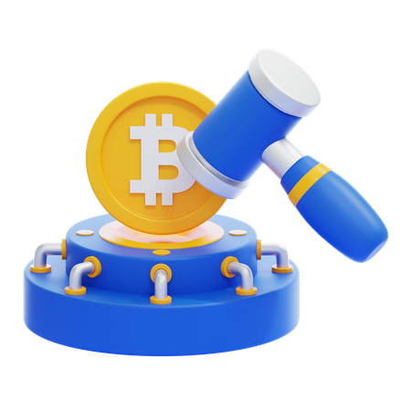 Lance de bitcoin  3D Icon