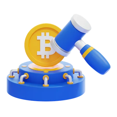 Lance de bitcoin  3D Icon