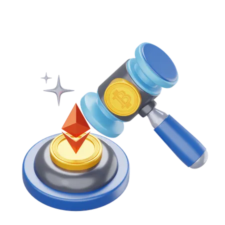 비트코인 입찰  3D Icon