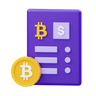 3d bitcoin invoice illustration
