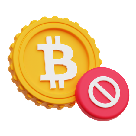 Bitcoin Block  3D Icon