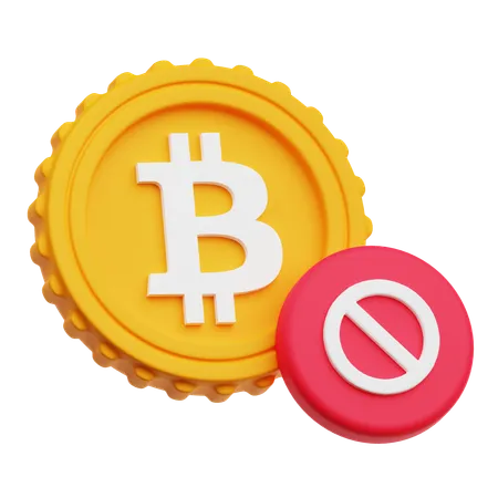 Bitcoin Block  3D Icon