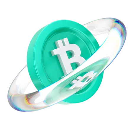 Bitcoin Blockchain  3D Icon