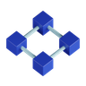 blockchain nodes 3d logo