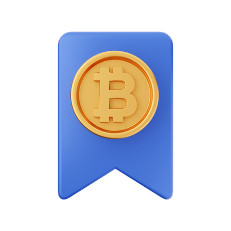 Bitcoin Bookmark 3D Icon