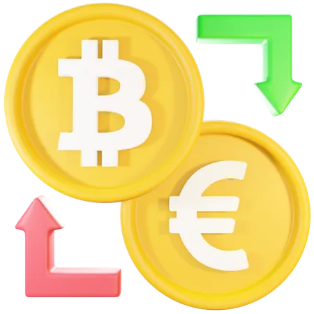 Bitcoin-Börse  3D Illustration