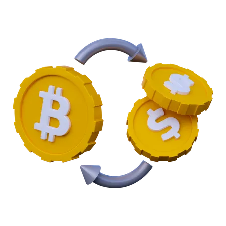 Bitcoin-Austausch  3D Icon