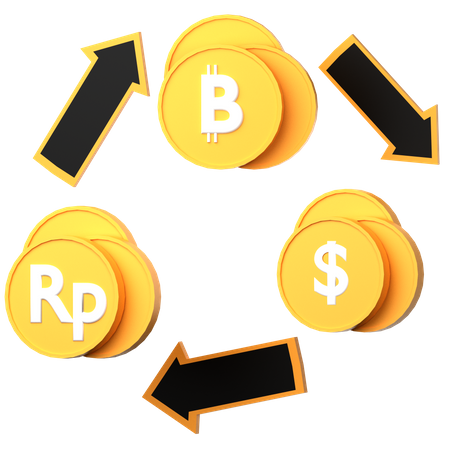 Bitcoin-Börse  3D Icon