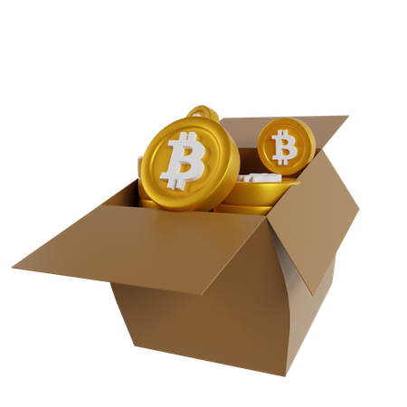 Bitcoin Box  3D Icon