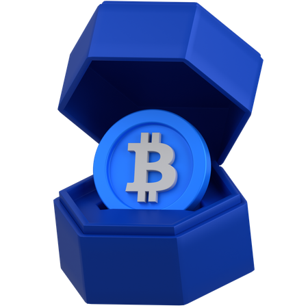 Bitcoin box  3D Icon