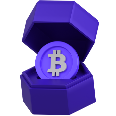 Bitcoin Box  3D Icon