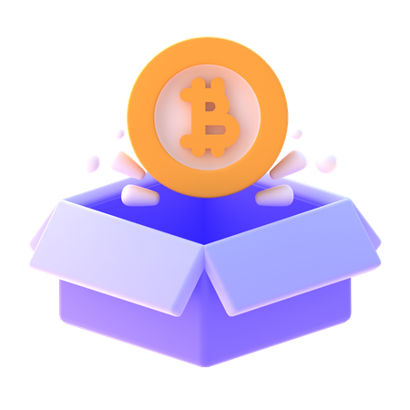 Bitcoin Box  3D Icon