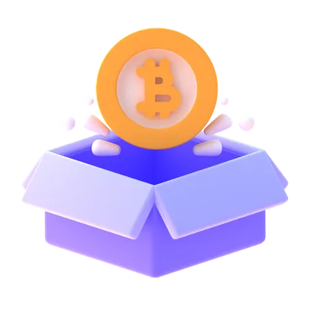 Bitcoin Box  3D Icon