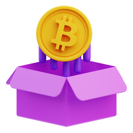 Bitcoin Box  3D Icon