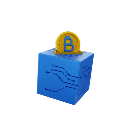 Bitcoin Box  3D Icon