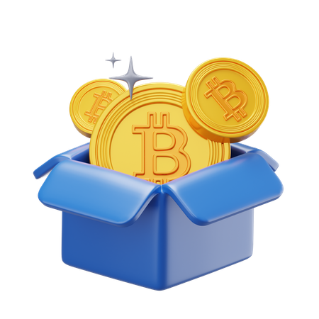 Bitcoin Box  3D Icon
