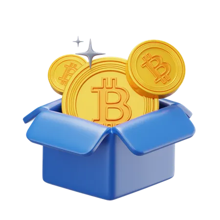 Bitcoin Box  3D Icon