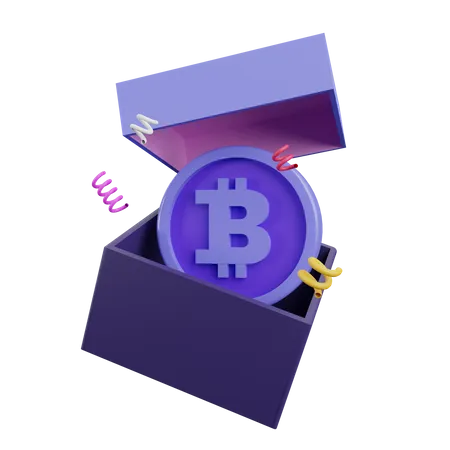 Bitcoin Box  3D Illustration