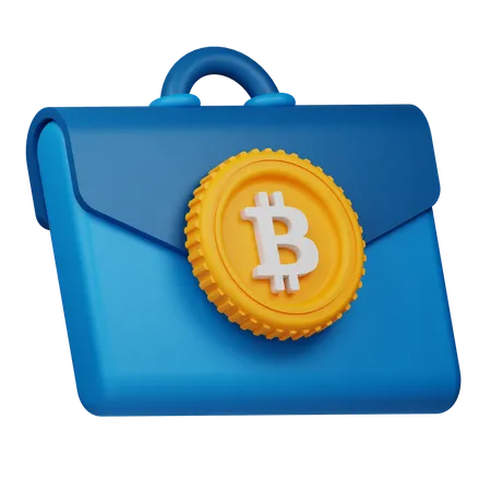 Bitcoin Briefcase  3D Icon