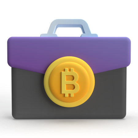 ビットコインブリーフケース  3D Icon