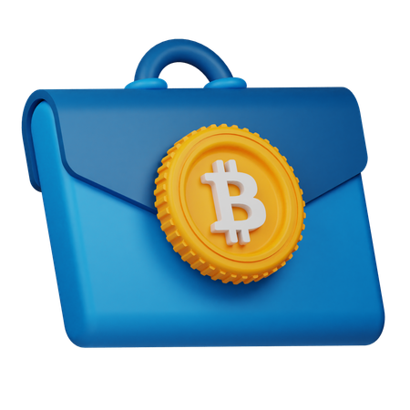 Bitcoin Briefcase  3D Icon