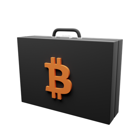 Bitcoin Briefcase 3D Illustration