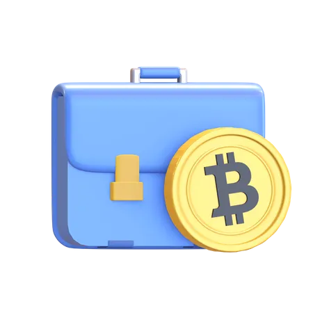 Bitcoin Briefcase 3D Illustration