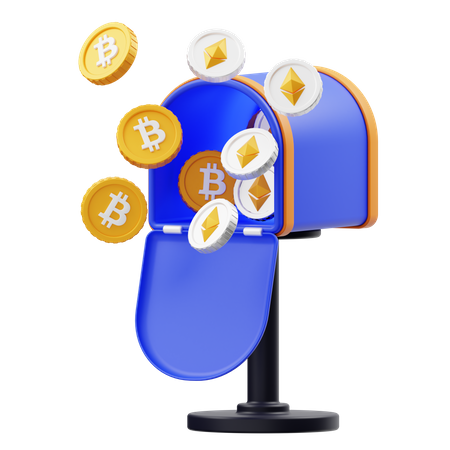Bitcoin-Briefkasten  3D Icon