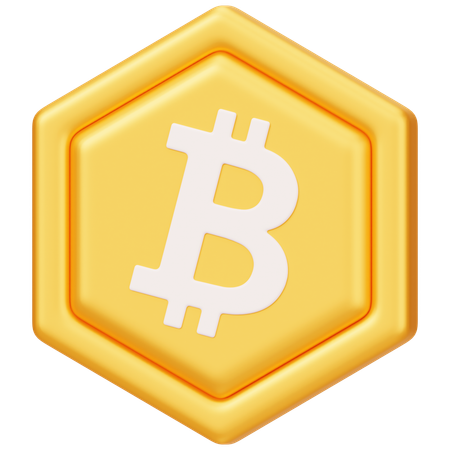 Bitcoin (BTC) Badge  3D Icon