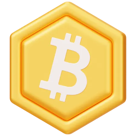 Bitcoin (BTC) Badge  3D Icon