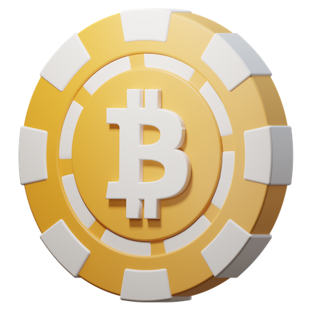 Bitcoin (BTC) Chip 3D Icon