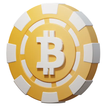 Bitcoin (BTC) Chip  3D Icon