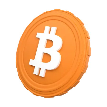 Bitcoin BTC Coin  3D Illustration