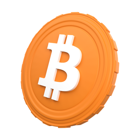 Bitcoin BTC Coin  3D Illustration