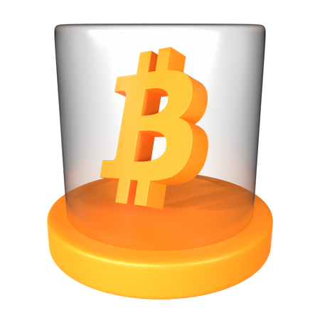 Moeda criptográfica Bitcoin BTC  3D Illustration