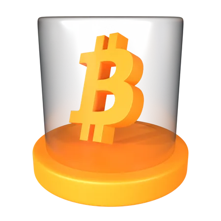 Moeda criptográfica Bitcoin BTC  3D Illustration