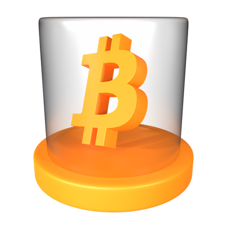 Moneda criptográfica Bitcoin BTC  3D Illustration