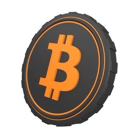 Moeda btc bitcoin  3D Illustration