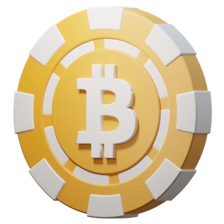 Puce Bitcoin (BTC)  3D Icon