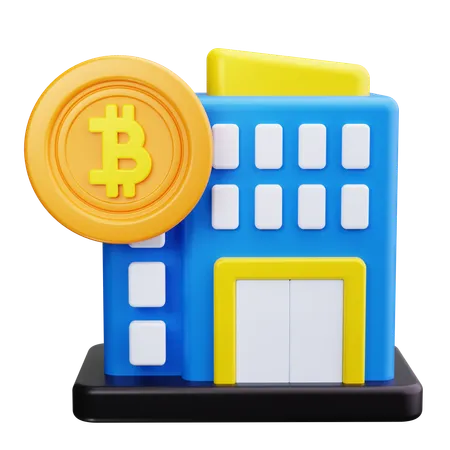 ビットコインビルディング  3D Icon