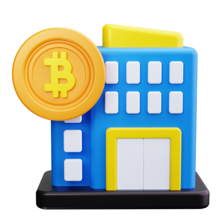 Bitcoin Building  3D Icon