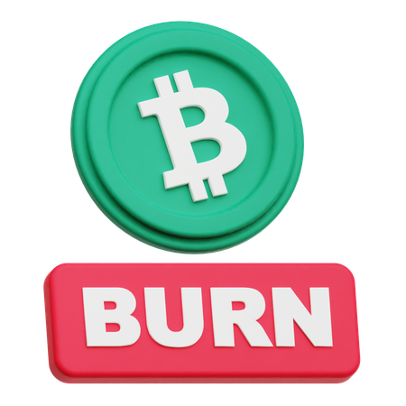 ビットコインバーン  3D Icon