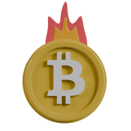 비트코인 굽기  3D Icon