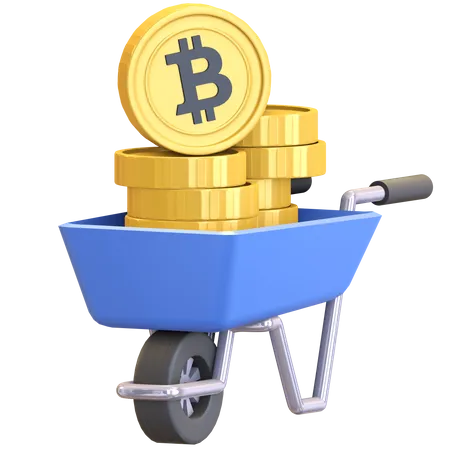 Bitcoin Buying Icon Cryptocurrency Symbol 3 D Render Illustration 3D Illustration