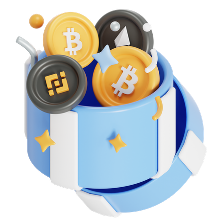 Cadeau bitcoin  3D Icon