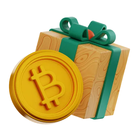 Cadeau bitcoin  3D Icon