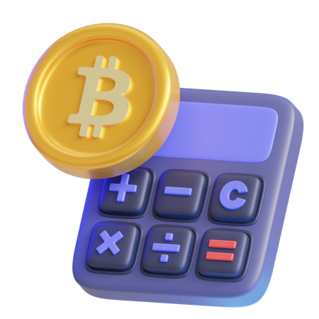 Bitcoin calculation  3D Icon